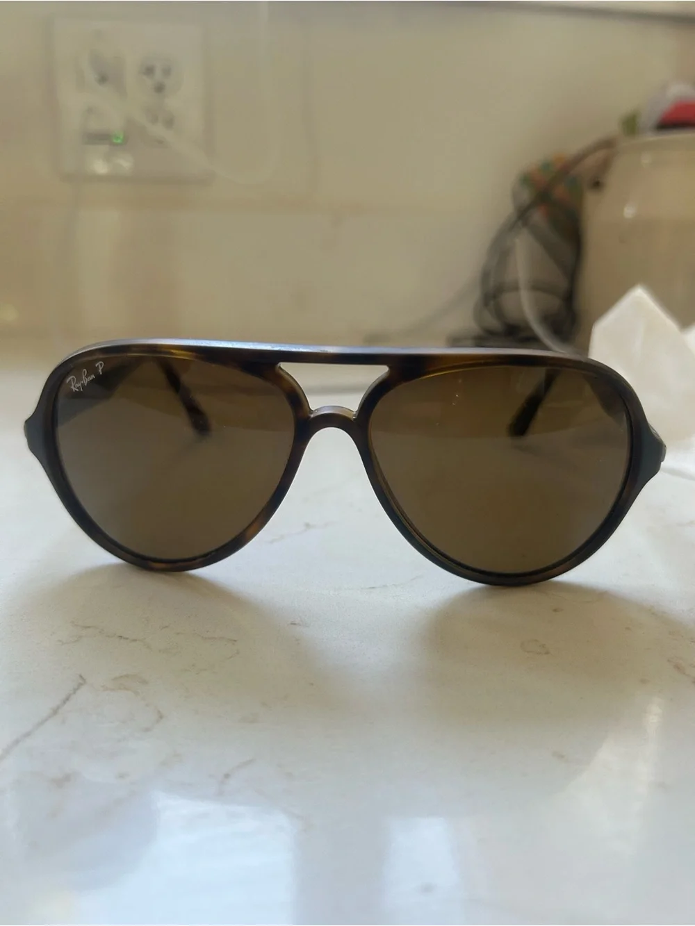 Ray-Ban Brown Tortoiseshell Aviator Sunglasses